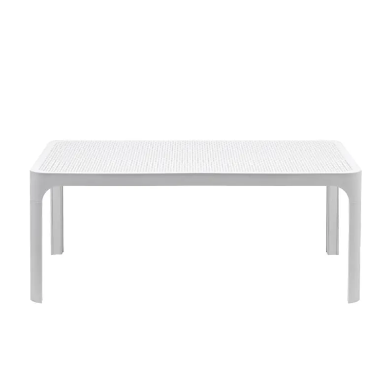Net Table basse de jardin moderne avec plateau micro perforé 100 x 60 cm