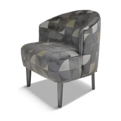 Nico Fauteuil confortable en tissu et en bois fabriqué en France