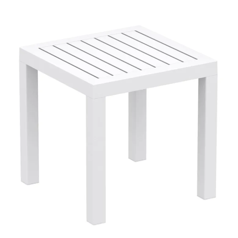 Ocean Side Table basse d’appoint carrée en résine pour jardin