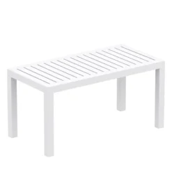 Ocean Table basse de jardin en résine rectangulaire