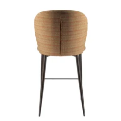 Odette Tabouret snack en tissu bicolore avec pieds en métal