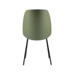 Olivia Chaise tendance rembourrée en simili avec pieds en métal