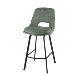 OlivierTabouret snack en tissu avec pieds en métal