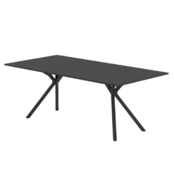 Onyx Table design rectangulaire avec pieds en métal