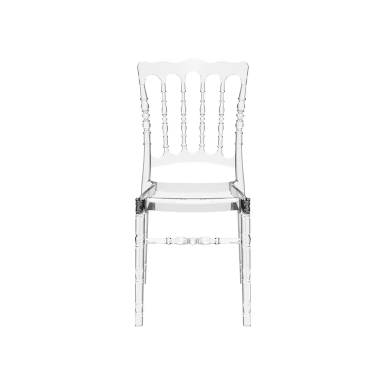 Opera Chaise Napoléon empilable revisitée en polycarbonate transparent