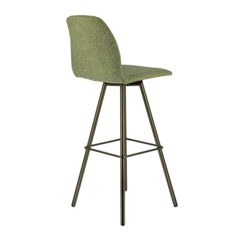 Osaka Tabouret de bar moderne en tissu et pieds en métal