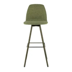 Osaka Tabouret de bar moderne en tissu et pieds en métal