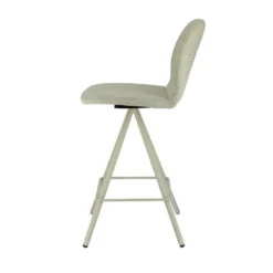 Osaka Tabouret snack moderne en tissu et pieds métal