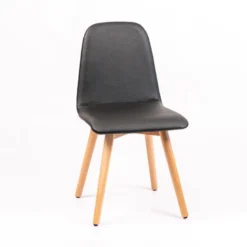 Pandora Chaise rembourrée avec pieds coniques en bois