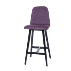 Pandora Tabouret snack scandinave en tissu avec pieds en bois massif
