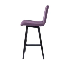 Pandora Tabouret snack scandinave en tissu avec pieds en bois massif