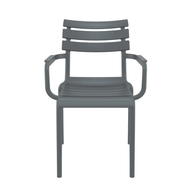 Paris Fauteuil de jardin empilable en polypropylène avec accoudoirs