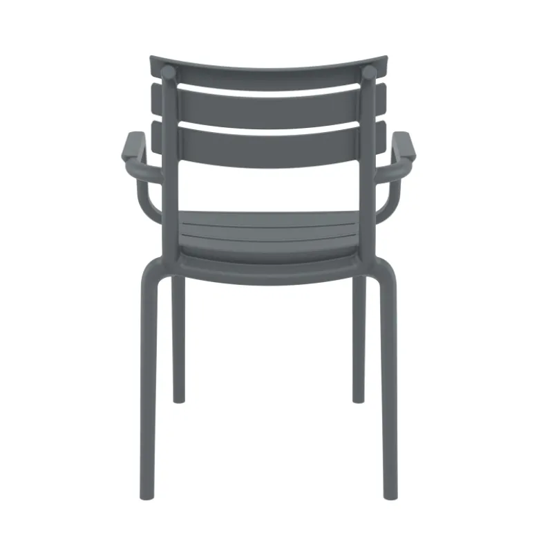 Paris Fauteuil de jardin empilable en polypropylène avec accoudoirs