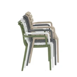 Paris Fauteuil moderne empilable en polypropylène