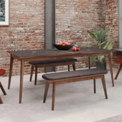 Paul Table extensible en bois et en céramique