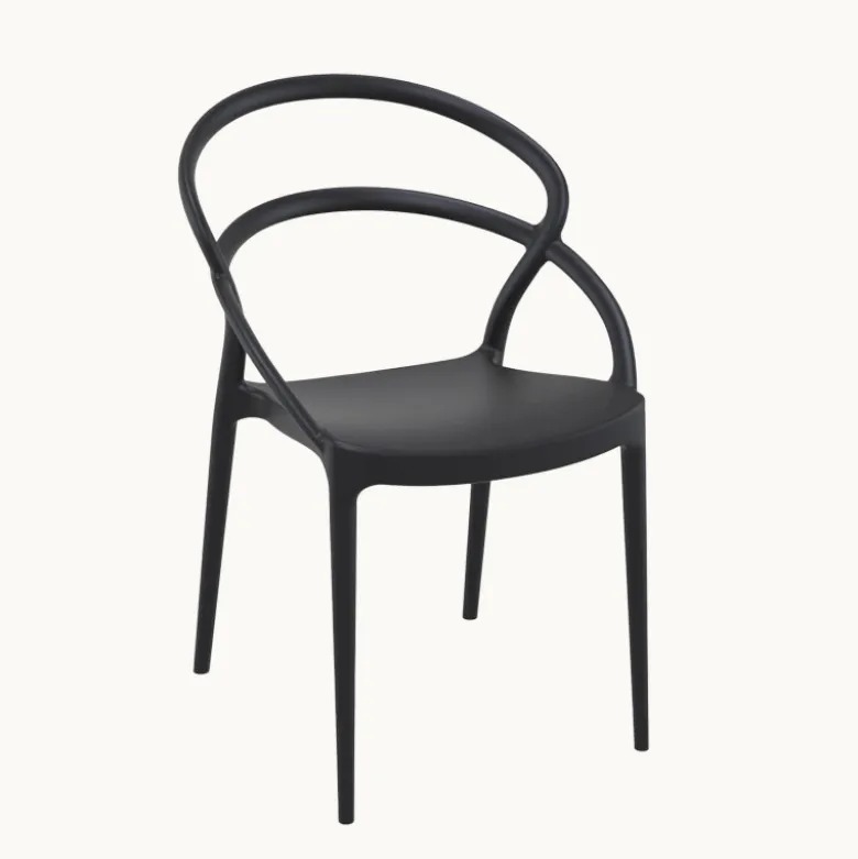 Pia Chaise de jardin tendance empilable en polypropylène