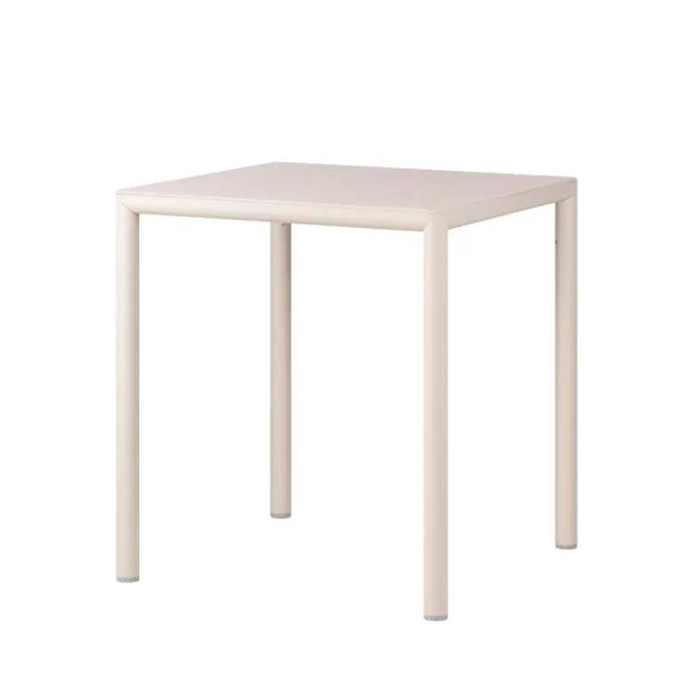 Piave Table de jardin carrée en stratifié avec pieds en aluminium