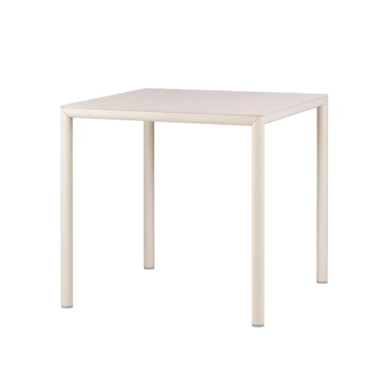Piave Table de jardin carrée en stratifié avec pieds en aluminium
