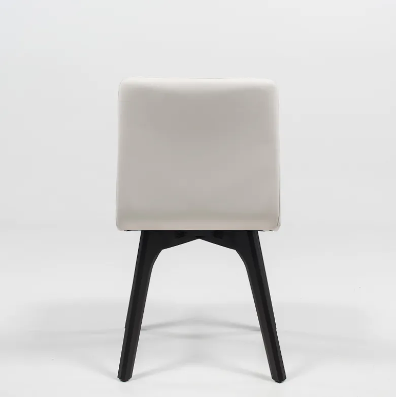 Plaza Chaise de salle à manger scandinave en synthétique et bois