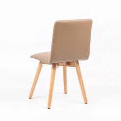 Plaza Chaise moderne rembourrée avec pieds en bois coniques