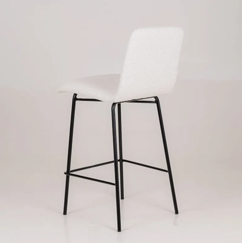 Plaza Tabouret snack moderne en tissu et pieds en métal