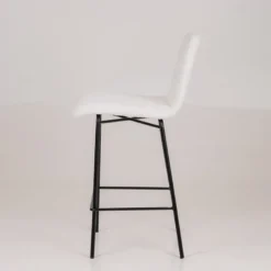Plaza Tabouret snack moderne en tissu et pieds en métal