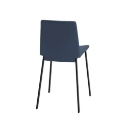 Primera Chaise belge moderne rembourrée en simili avec pieds en métal