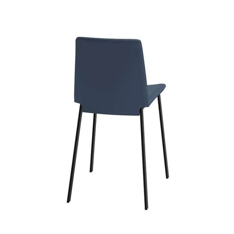 Primera Chaise belge moderne rembourrée en simili avec pieds en métal