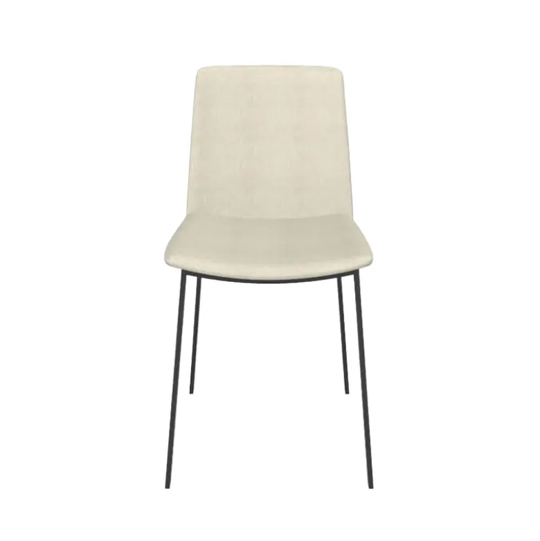Primera Chaise moderne tissu et pieds métal