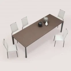 Prisma Ingenia by Bontempi® Table moderne extensible en mélaminé et acier laqué