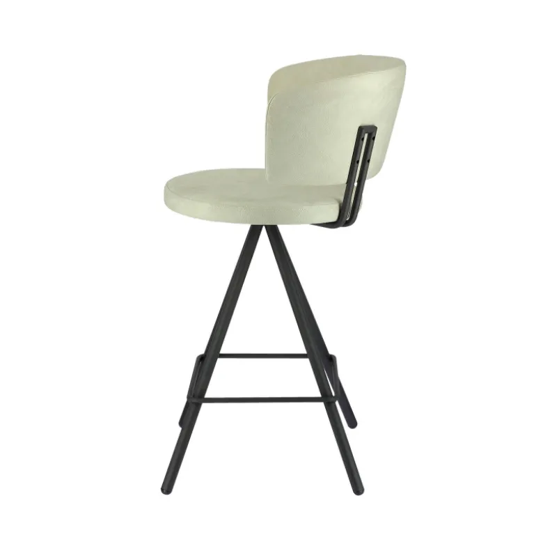 Prélude Tabouret snack en tissu et pieds métal