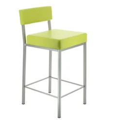 Quinta Tabouret snack moderne en métal et simili