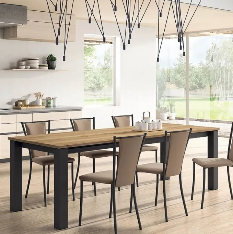 Reina Chaise de cuisine contemporaine en métal et simili