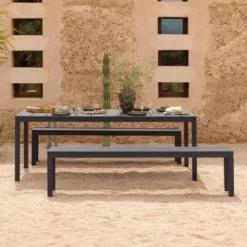 Rio Table de jardin en aluminium rectangulaire fabriquée en Italie
