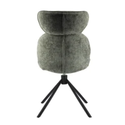 RosaChaise pivotante en tissu avec pieds en métal