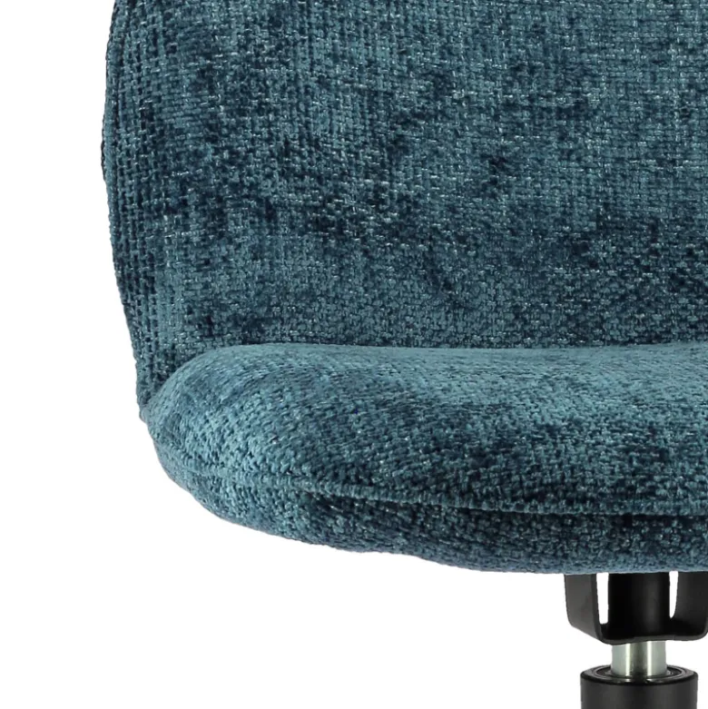 RosaChaise pivotante en tissu avec pieds en métal