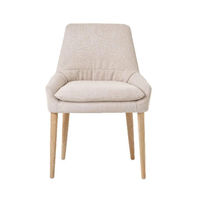 Saga Mobitec® Chaise confortable en tissu et pieds bois