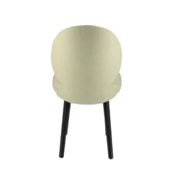 Severus Chaise cosy en tissu et pieds bois