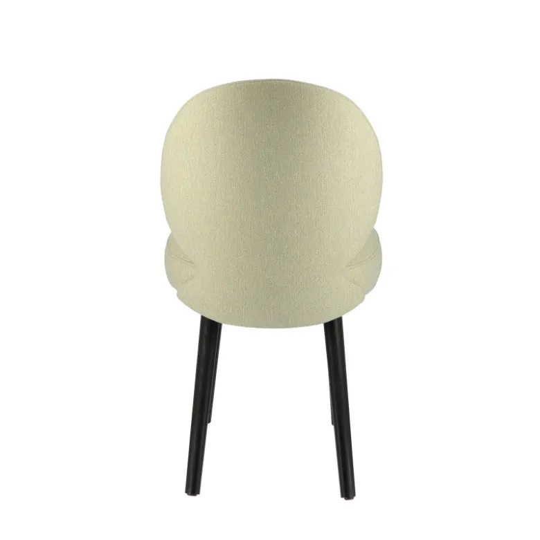Severus Chaise cosy en tissu et pieds bois