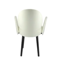 Severus Fauteuil cosy en tissu avec pieds bois