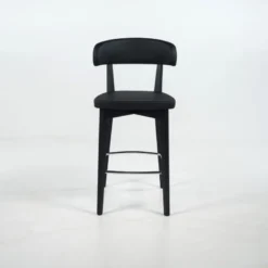 Siren Tabouret snack en bois massif avec assise et dossier rembourrés