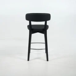 Siren Tabouret snack en bois massif avec assise et dossier rembourrés