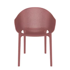 Sky Pro Fauteuil de jardin moderne empilable coque microperforée en polypropylène
