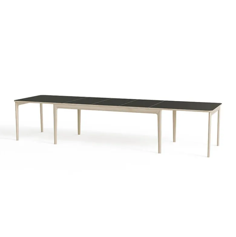 SM26/27 Table danoise extensible en bois massif et en stratifié noir