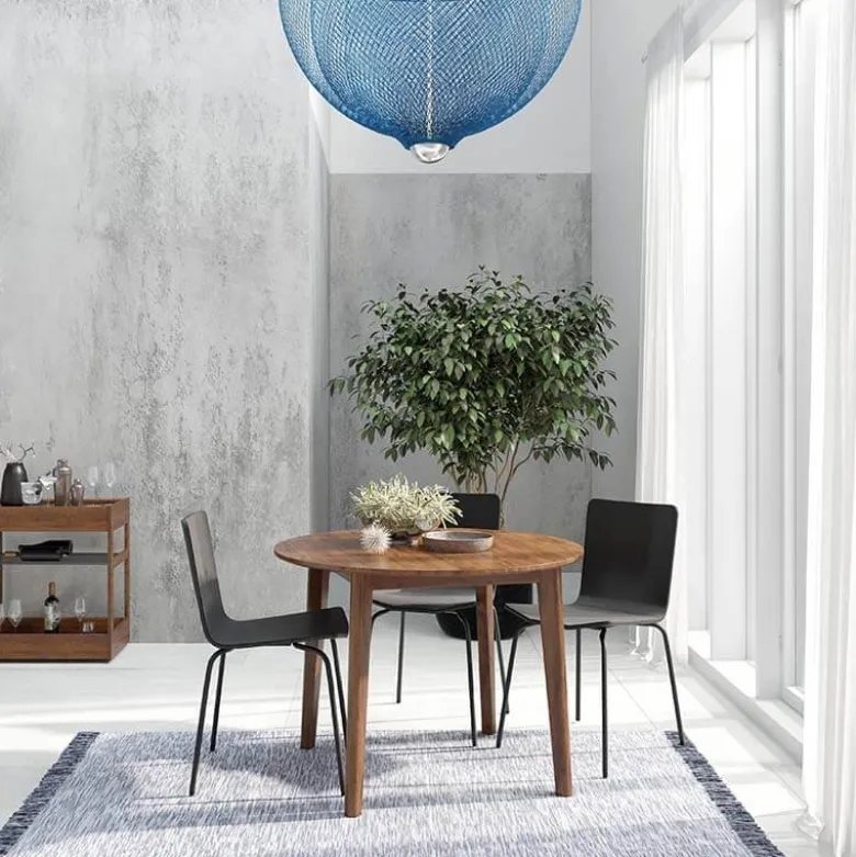 SM120 Table ronde extensible en bois style scandinave fabrication danoise