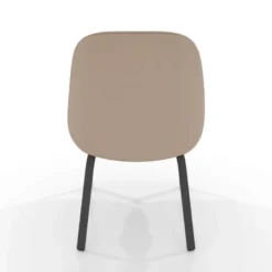 Sofia Chaise basse cosy en simili avec pieds en métal