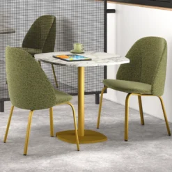 Sofia Chaise basse cosy en tissu et métal