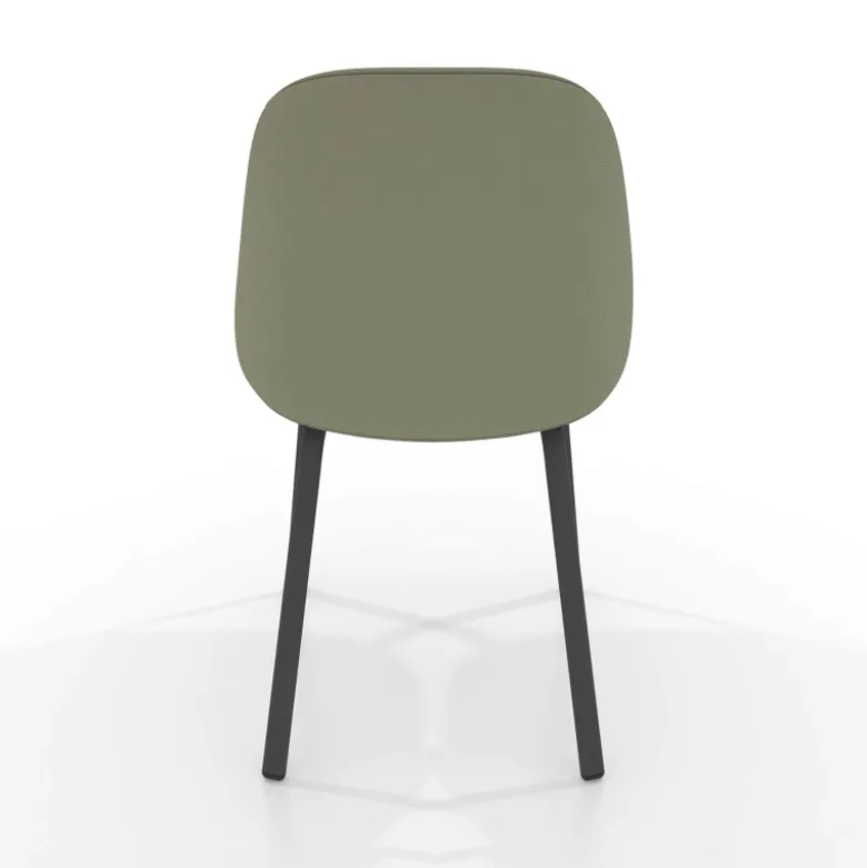 Sofia Chaise cosy en simili avec pieds métal