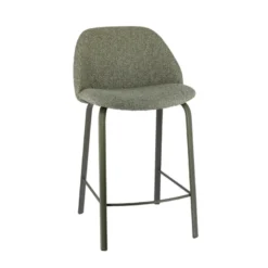 Sofia Tabouret snack confortable en tissu avec pieds en métal
