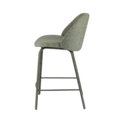 Sofia Tabouret snack confortable en tissu avec pieds en métal